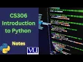 CS306 Introduction To Python Mid term preparation notes