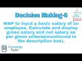 Calculate gross and net salary as per criteria in description Decision Making JAVA ICSE