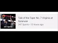 247 Sports Tale of the Tape No 7 Virginia at Syracuse