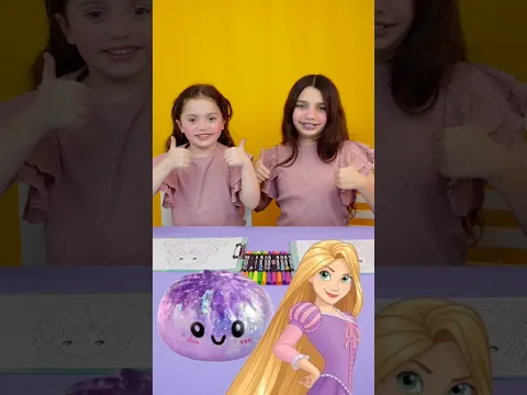 😍Dumpling Squishy versión RAPUNZEL!💜 Las Pequeñas colorean! #art #laspequeñas