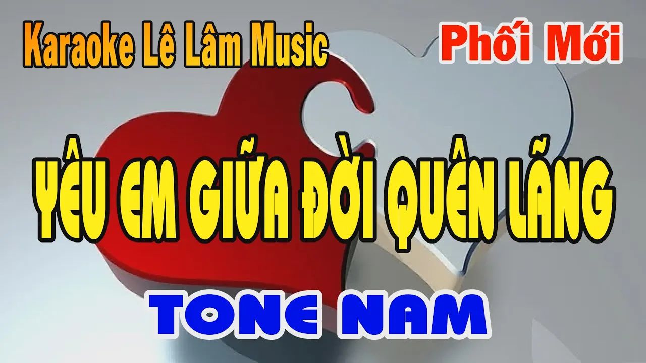 Karaoke Yêu Em Giữa Đời Quên Lãng Tone Nam - Lê Lâm Music