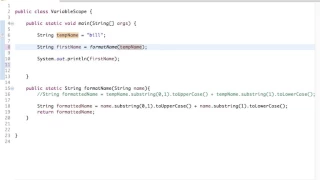 Variable Scope in Methods - Java