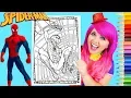 Coloring Spider-Man Web Marvel Coloring Page Prismacolor Colored Pencils KiMMi THE CLOWN