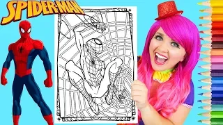 Coloring Spider-Man Web Marvel Coloring Page Prismacolor Colored Pencils KiMMi THE CLOWN