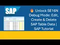 Unlock SE16N Debug Mode Edit Create Delete SAP Table Data SAP MM Tutorial