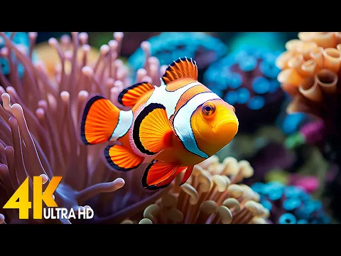 Download MP3 Aquarium 4K VIDEO(ULTRA HD)- Amazing Beautiful Coral Reef Fish, Relaxing Sleep Meditation Music #145