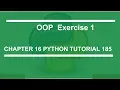OOP Exercise 1 Python tutorial 185