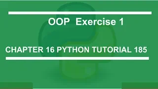 OOP Exercise 1 Python tutorial 185