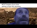 NCR Troopers first time seeing an airplane