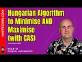 Hungarian algorithm for minimising AND maximising with CAS Year 12 General Maths MaffsGuru com