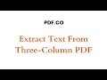 Extract Text from a Three-Column PDF using PDF co and Zapier
