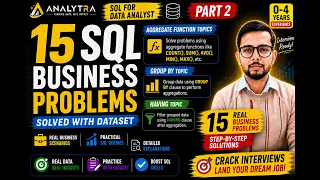 Part 2 SQL Aggregate Functions in SQL COUNT SUM AVG MIN MAX SQL for Data Analyst