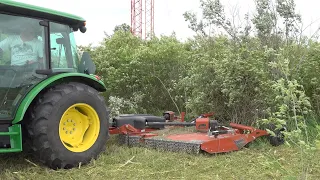 WICKED MOWING! 10' Flexwing Devours Trees! Unique Audio Experience