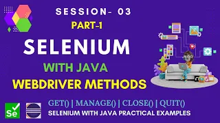 Selenium WebDriver Methods Part-1 Selenium WebDriver Methods with Practical Examples