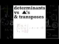 DETERMINANTS of TRANSPOSES and TRIANGULAR MATRICES Short Lecture Linear Algebra