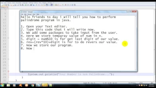 Simple Palindrome Program in Java