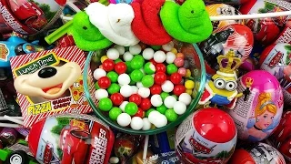A Lot Of New Candy Surprise Eggs Learn Colors With Candy 