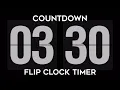3 Minutes 30 Seconds Countdown Flip Clock With Alarm 4k