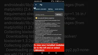 How to install Python Modules Libraries on Android in 2023