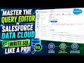 DC15 Master the Query Editor in Salesforce Data Cloud Write SQL Like a Pro Data 360 Tutorial