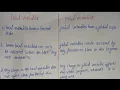 difference between local variable and global variable in c language