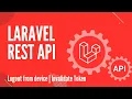 Laravel Rest API Logout from device Invalidate Token Fullstack Dev