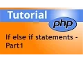 php if-elseif-else statements - Part 1