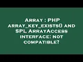 Array PHP array - key