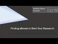 Finding eBooks to Start Your Research