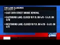 I-80 East and Westbound lane closures