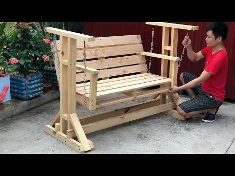 Download MP3 The Wooden Pallet Idea is Easy and Beautiful - Porch Glider from A Porch Swing
