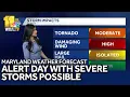 Strong to severe thunderstorms possible Monday