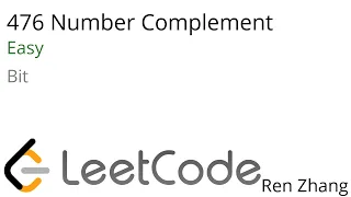 Leetcode 476 Number Complement