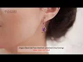 Gemstone Jewelry by Angara Pear Amethyst Leverback Drop Earrings Angara Jewelry Angara com