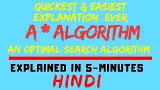 A* Algorithm Explained In The Easiest And Quickest Way Ever With Example (HINDI)