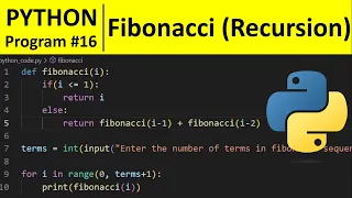 Python Program - Print Fibonacci series using Recursion in Python