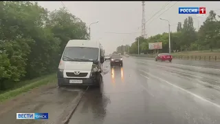В Омске произошло ДТП с участием пассажирской маршрутки