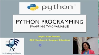Python Tutorial for Beginners Lecture 3 - Swapping two values in Python