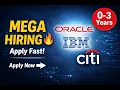 MEGA HIRING Oracle IBM Citi Off-Campus Drives Freshers Internships 2026