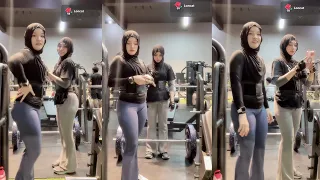 strong until the end two hijab girls live workout challenge 