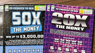 Single match 50X vs 20X Virginia lottery tickets