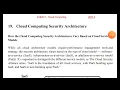 19 Cloud Computing Security Architecture