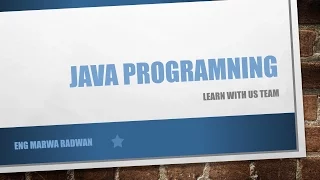 Java Programming -