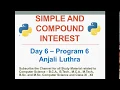 Program to Calculate Simple Interest or Compound Interest Python Programming