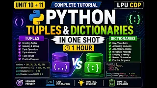 Python Tuples and Dictionaries Explained Unit 10 11