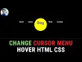 How to creatively change the cursor on hover using Html and CSS javascript mouse move cursor