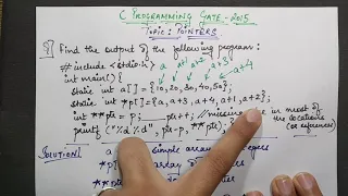 C Programming Pointers GATE 2015