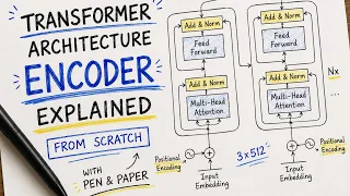 Transformer Architecture Encoder Explained from Scratch Pen Paper Deep Dive - Part1