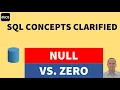 Null vs zero in SQL Null AND zero in SQL