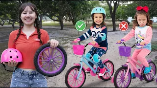 Bebê Valentina e a história do passeio de bicicleta seguro!